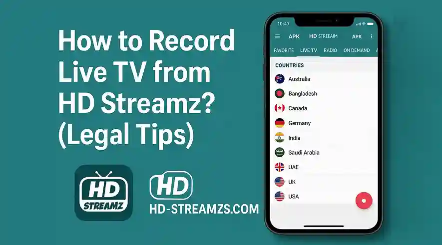 How to Record Live TV from HD Streamz